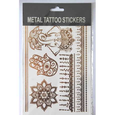 Флэш-тату Metal Tattoo Stickers "Ганеша"