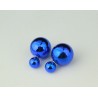 Серьги-шарики в стиле Dior, металлический синий